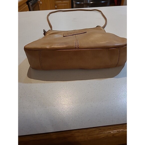 Fossil Leather Crossbody Purse #SL2084 Floral Outside Pocket - Picture 5 of 13